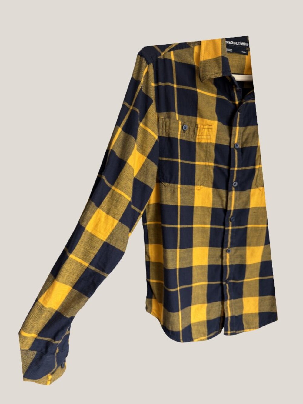 Vintage 2000s Ecko Unltd Buffalo Plaid Flannel Grunge Skater Long Sleeve S - Picture 2 of 11